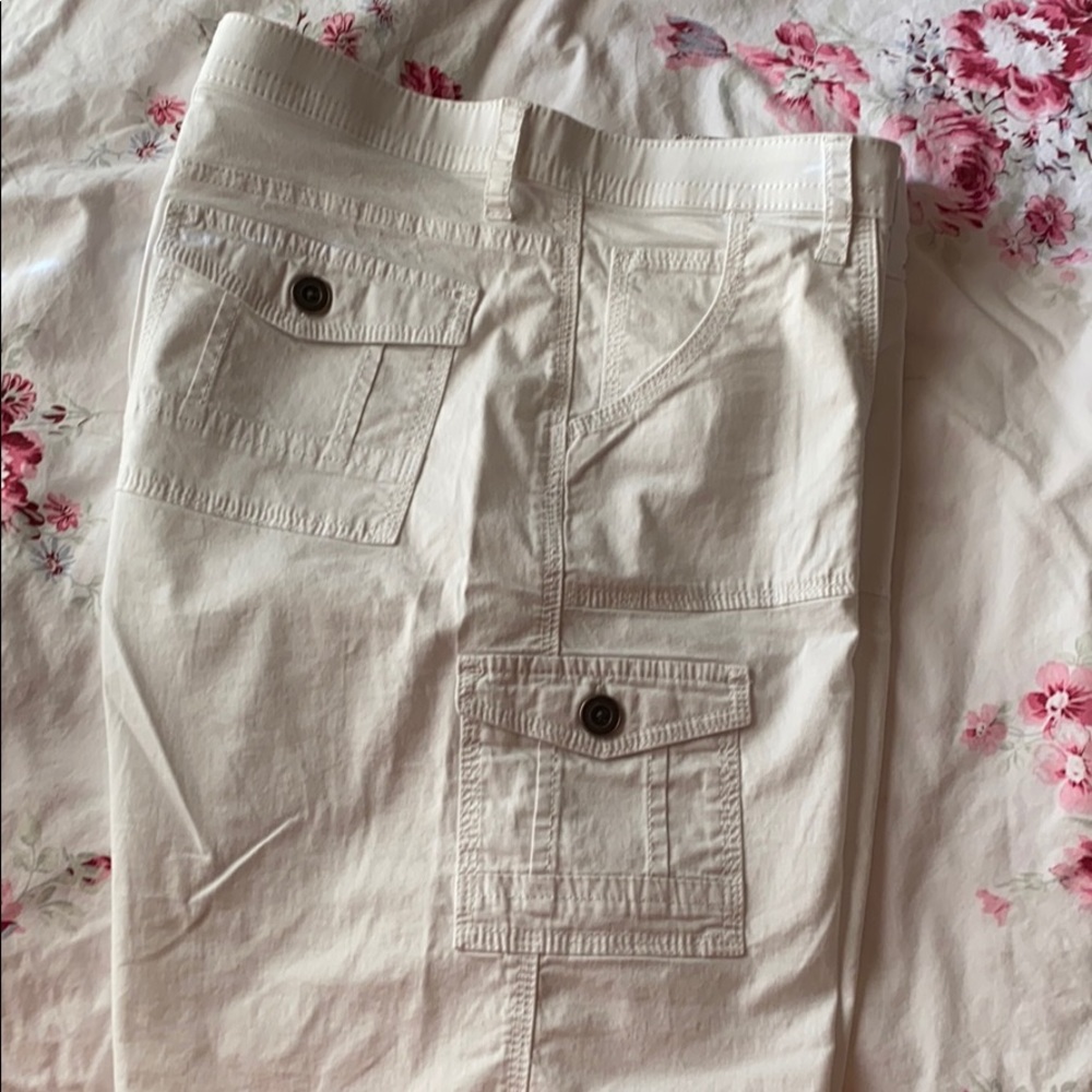 EUC White carpenter shorts